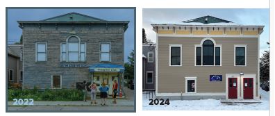 North Star Community Hall before (2022) and after (2024)